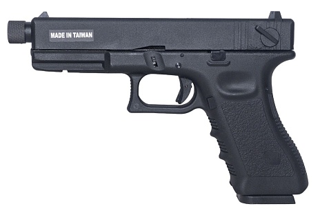 фото детально kjw пистолет glock 18, грингаз, резьба под глушитель (kp-18-tbc) интернет-магазин "Планета страйкбола"