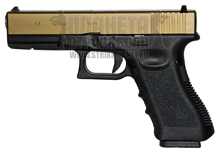 фото детально we пистолет glock 17 gen.3, greengas, titanium version (we-g001a-tg) интернет-магазин "Планета страйкбола"