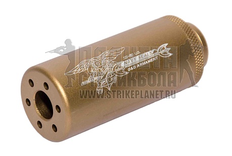 фото Глушитель G&G SS-80 75мм резьба -14мм desert tan (g-01-032) интернет-магазин "Планета страйкбола"