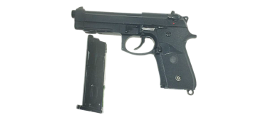 Пистолет WE Beretta M9A1 greengas (gp321), 96 м/с, травит магазин (Б/У)