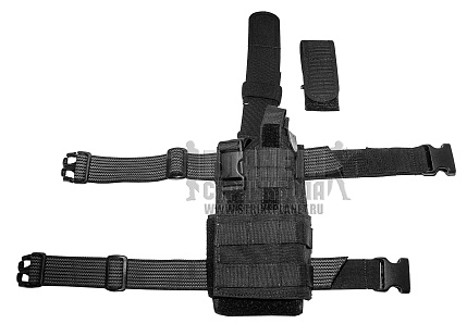 детальное фото Кобура ССО для Грач набедренная с ЛЦУ M.O.L.L.E. черная интернет-магазин "Планета страйкбола"