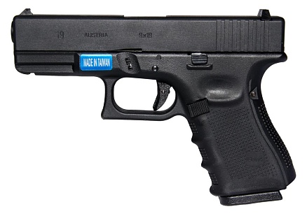 фото детально we пистолет glock 19 gen.4, greengas (we-g003b-bk) интернет-магазин "Планета страйкбола"