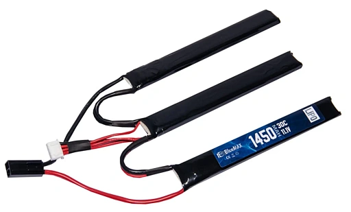 детальное фото для раздела Аккумулятор BlueMax LiPo 11.1В, 1450мАч, 30С, 3 лепестка интернет-магазин "Планета страйкбола»