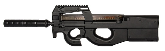 фото пистолет-пулемет cyma p90, с глушителем (cm060b)