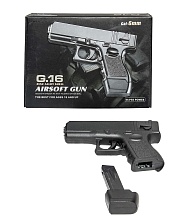 Galaxy Пистолет Glock 17 mini, спринг (g16)