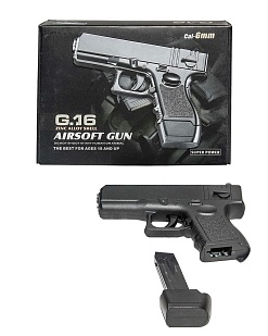 Galaxy Пистолет Glock 17 mini, спринг (g16)