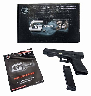 Пистолет WE Glock 34 gen.3, greengas (28125)