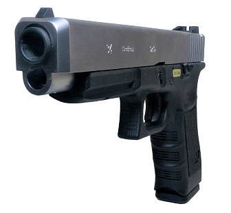 Пистолет WE Glock 34 gen. 3, greengas, хромированный (we-g008a-sv)