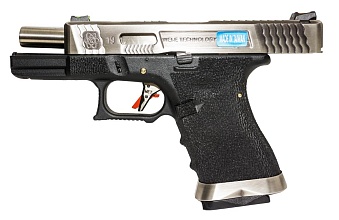 Пистолет WE Glock 19 G-Force серебряный, greengas (we-g003wet-7)