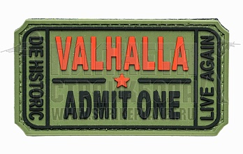 детальное фото Нашивка Zlo "Valhalla admit one" олива интернет-магазин "Планета страйкбола"