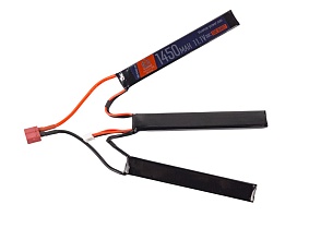 детальное фото для раздела Аккумулятор BlueMax LiPo 11.1В, 1450мАч, 30С, 3 лепестка Т-разъем интернет-магазин "Планета страйкбола»