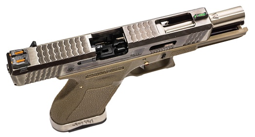 Пистолет WE Glock 18 G-Force серебряный, greengas (we-g002wet-8)