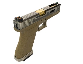 Пистолет WE Glock 17C G-Force, серебряный, greengas (we-g002wet-8), 96 м/с (Б/У)