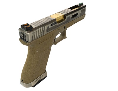 Пистолет WE Glock 17C G-Force, серебряный, greengas (we-g002wet-8), 96 м/с (Б/У)