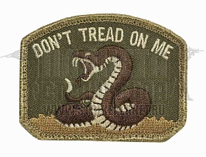 детальное фото Нашивка "Don't tread on me" coyote интернет-магазин "Планета страйкбола"