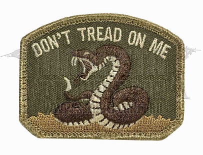 детальное фото Нашивка "Don't tread on me" coyote интернет-магазин "Планета страйкбола"