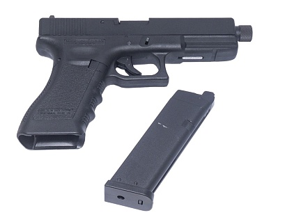 KJW Пистолет Glock 18, грингаз, резьба под глушитель (kp-18-tbc)