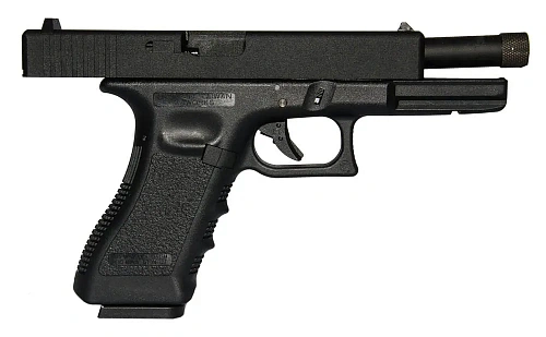 KJW Пистолет Glock 17, CO2, резьба под глушитель (kp-17-tbc.co2-bk)