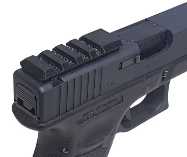Планка picatinny Strike на целик пистолета Glock, пластик