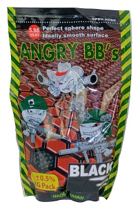 детальное фото для раздела Шары Angry 0.28г. 3500шт. черные (ag-028bk) интернет-магазин "Планета страйкбола»