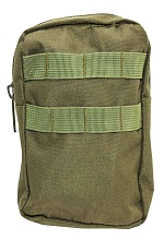 детальное фото для раздела Подсумок утилитарный molle, вертикальный №2, олива (Б/У) интернет-магазин "Планета страйкбола»