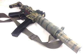 Пистолет-пулемет ICS MP5 SD6, пластик, камуфляж + коллиматор NcStar, не стреляет (Б/У)