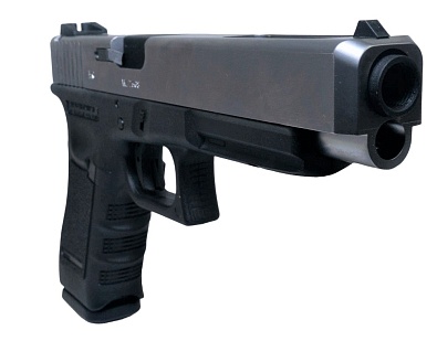 Пистолет WE Glock 34 gen. 3, greengas, хромированный (we-g008a-sv)