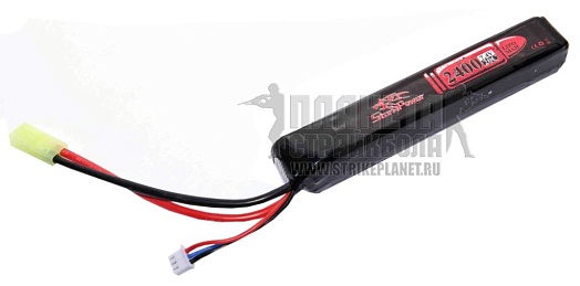 детальное фото для раздела Аккумулятор StormPower LiPo 7.4в, 2400мАч, 20С, АК интернет-магазин "Планета страйкбола»