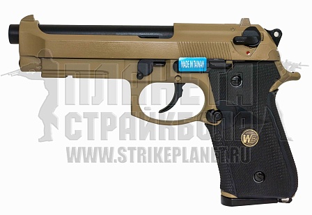 фото детально we beretta m92f, greengas, tan (we-m009-tan) интернет-магазин "Планета страйкбола"