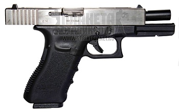 Пистолет WE Glock 18C gen.3 greengas хром (we-g002a-sv)