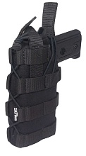 детальное фото Кобура для пистолета c ЛЦУ/фонарем Strike левая, черный интернет-магазин "Планета страйкбола"