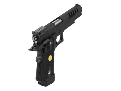 WE Пистолет Colt Hi Capa 5.1, greengas перфорированный кожух, WE-H002
