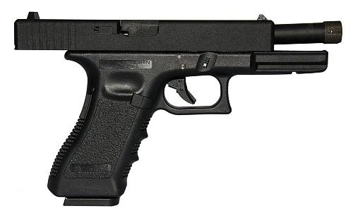 KJW Пистолет Glock 17, CO2, резьба под глушитель (kp-17-tbc.co2-bk)