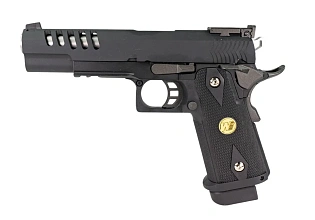 фото детально we пистолет colt hi capa 5.1 auto, greengas перфорированный кожух, (we-h002at) интернет-магазин "Планета страйкбола"