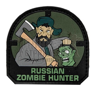 детальное фото Нашивка Zlo "Russian Zombie Hunter" пвх интернет-магазин "Планета страйкбола"
