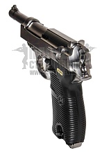 WE Пистолет Walther P38, greengas, хром (gp124sb)