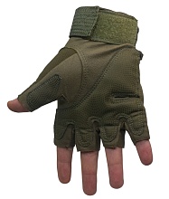 Перчатки Oval полпальца, олива XL (ogu-xl)