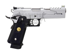 WE Пистолет Colt Hi Capa 5.1 Silver Dragon ver. B, CO2 (CP218)