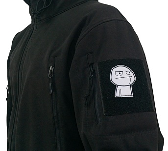 Нашивка Strike "Poker Face / Покерфейс. Мем" 65х50 мм