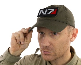 Нашивка Strike "Mass Effect. N7 Светоотражающий" 50х90 мм, черный, лазерная резка