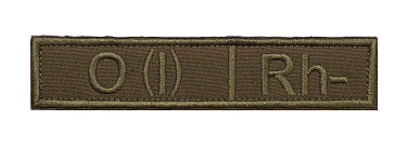 детальное фото Нашивка Strike Группа крови O (I) Rh-, олива интернет-магазин "Планета страйкбола"