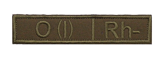 детальное фото Нашивка Strike Группа крови O (I) Rh-, олива интернет-магазин "Планета страйкбола"