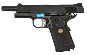 Пистолет WE Colt M1911 MEU Rail, greengas (we-e008b-bk)
