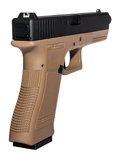 KJW Пистолет Glock 17, CO2, резьба под глушитель, tan (kp-17-tbc.co2-tan)