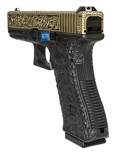 Пистолет WE Glock 17 с гравировкой (we-g001box-fb)