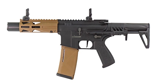 фото детально автомат arcturus lwt mk-iii pdw 5.5" sport aeg se® black-tan (at-st03-pdw-se-bt) интернет-магазин "Планета страйкбола"