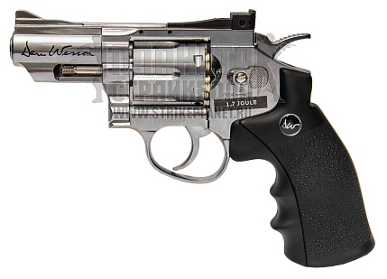 револьвер пневматический asg dan wesson 2.5" серебро 4.5мм
