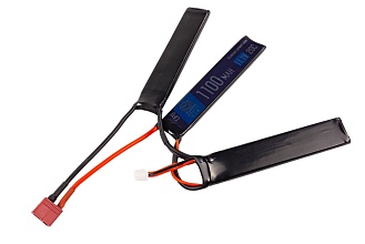 детальное фото для раздела Аккумулятор BlueMax LiPo 11.1В, 1100мАч, 20С, 3 лепестка Т-разъем интернет-магазин "Планета страйкбола»