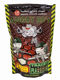 детальное фото для раздела Шары Angry 0.28г. 3500шт. трассерные зеленые (ag-028trg) интернет-магазин "Планета страйкбола»