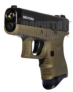 KJW Пистолет Glock-27, greengas, олива (kjw-g27-ms(odg)
